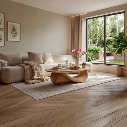 Organic Sculptural Coffee Table with Flowing Loop Base